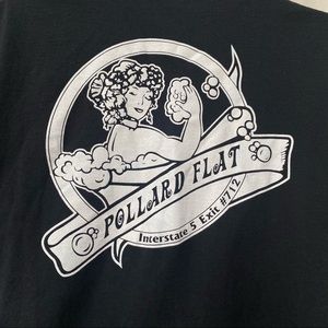 Pollard Flat Lady in Bathtub Black Graphic Tee mens size Large